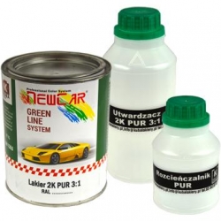 NewCar Lakier poliuretanowy RAL 3002 połysk 3:1 kpl. (1L+utw.+roz.)-596