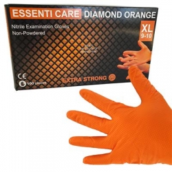 Rękawiczki Essenti Care Diamond Orange nitrylowe (pomarańczowe) rozmiar XL-1167