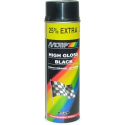 Motip lakier akrylowy czarny połysk spray 500ml.-763